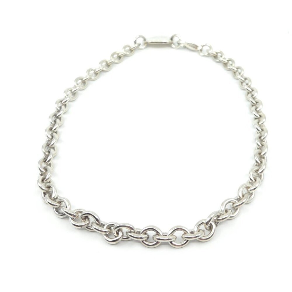 Tiffany & Co Sterling Silver Return to Tiffany Oval Tag Link Necklace 16" - Picture 8 of 12